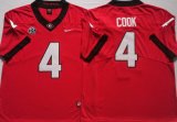 Georgia Bulldogs #4 James Cook Red College Football Limited Jerseys -PNS