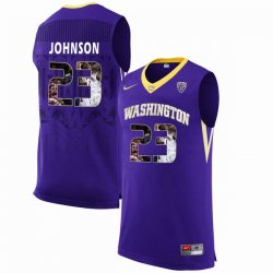 custom Washington Huskies Carlos Johnson #23 purple College basketball jersey