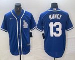 Nike Los Angeles Dodgers #13 Max Muncy blue MLB baseball Jersey Joint name -BD