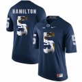 Custom Penn State #5 DaeSean Hamilton blue fashion college football jersey