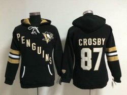 women Pittsburgh Penguins #87 S.Crosby Black new NHL Hooded Sweatshirt