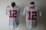 NCAA luck 12# white jerseys