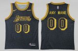 Custom Nike Los Angeles Lakers black fashion basketball jersey