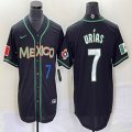 2023 World Cup Mexico #7 Julio Urias black majestic baseball jerseys 197