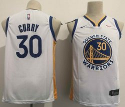 Youth Nike Golden State Warriors 30 Stephen Curry white nba jersey-XD