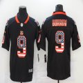 Nike Cincinnati Bengals #9 Joe Burrow black USA Flag Color Rush Limited Jersey