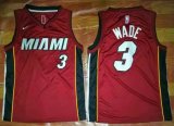 Nike Miami Heat #3 Dwyane Wade red nba basketball jersey-lt