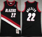 Portland Trail Blazers 22 Clyde Drexler black throwback nba jersey-XD