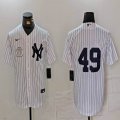 Nike New York Yankees #49 white majestic baseball Jersey-BD 02