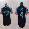 National League #4 Ketel Marte Nike Navy 2024 MLB All-Star Game Limited Player Jersey