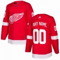 Custom Adidas Detroit Red Wings red hockey jersey