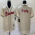 Nike Atlanta Braves blank beige majestic baseball MLB Jerseys