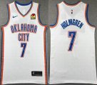 Nike oklahoma City Thunder #7 Chet Holmgren white basketball jersey-XD