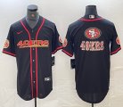 Nike 49ers blank black baseball jerseys Joint name big logo-BD 02