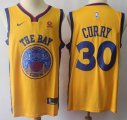 Nike Golden State Warriors #30 Stephen Curry yellow nba basketball jerseys-S8