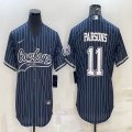 Nike Dallas Cowboys #11 Micah Parsons blue baseball jerseys Joint name-BD 01