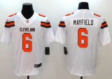 Women Browns #6 Baker Mayfield white Nike Color Rush Limited Jerseys