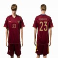 2015-2016 Russia national team KOMBAROV #23 red soccer jersey home