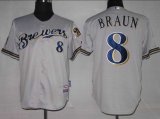 Milwaukee Brewers 8 Ryan Braun Grey MLB Jerseys