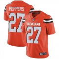 Cleveland Browns #27 Jabrill Peppers orange Nike Color Rush Limited Jerseys