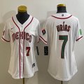 Youth 2023 World Cup Mexico #7 Julio Urias white majestic baseball jerseys 02