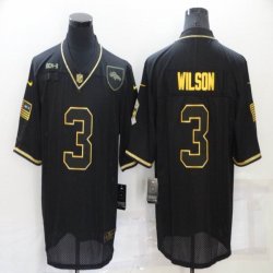 Denver Broncos #3 Russell Wilson black gold Color Rush Limited Jersey-BD