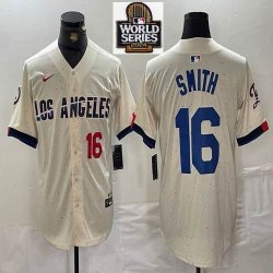 Nike Los Angeles Dodgers #16 Will Smith beige fashion basketball baseball Jerseys 01