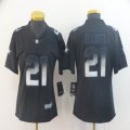 Nike Dallas Cowboys #21 Ezekiel Elliott women black Color Rush Limited Jersey Fireworks version