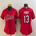 Youth Nike San Francisco 49ers #13 Brock Purdy red baseball jerseys Joint name-BD