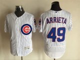 2016 Chicago Cubs #49 Jake Arrieta white Flexbase Authentic Collection Jersey