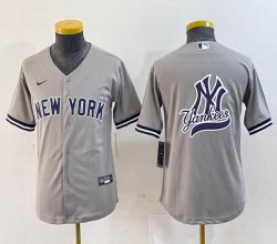 Youth Nike New York Yankees gray MLB baseball Jersey -BD 05