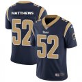 Custom Nike Rams #52 Clay Matthews dark blue Color Rush Limited Jersey