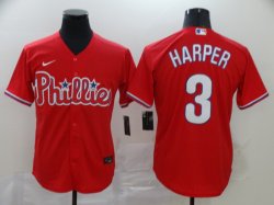 Nike Philadelphia Phillies #3 Bryce Harper red majestic baseball Jersey