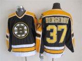 Boston Bruins Patrice Bergeron #37 black yellow CCM hockey jersey