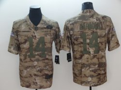 New York Jets #14 Sam Darnold Nike Camo Salute to Service Retired Player Limited Jersey-BD