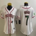 Youth 2023 World Cup Mexico #7 Julio Urias white majestic baseball jerseys 12