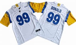 Los Angeles Rams 99# Aaron Donald white Nike Vapor F.U.S.E. Limited Jersey