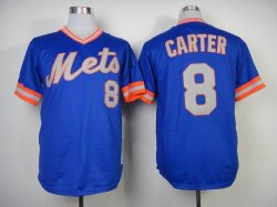 New York Mets 8 Gary Carter blue throwback mlb jerseys