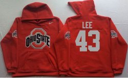 Ohio State Buckeyes Red #43 LEE NCAA Hooded Sweatshirt