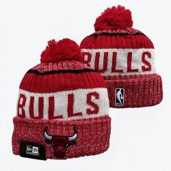 2024 Chicago Bulls red white NBA Sports Cuffed Knit Hats