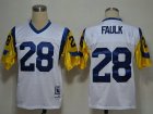 Marshall Faulk St. Louis Rams #28 Throwback White NFL Jerseys