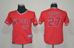 MLB Youth Jerseys Los Angeles Angels 27 Mike Trout Red