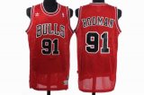 Chicago Bulls RODMAN 91 red jerseys