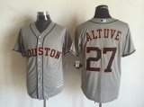 Houston Astros Jose Altuve 27# gray majestic mlb jerseys