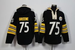 Pittsburgh Steelers #75 Joe Greene Black nfl Hooded Sweatshirt