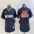 Youth Nike Baltimore Orioles blank black majestic baseball jersey city version-BD 03