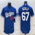 Nike Los Angeles Dodgers #67 Honor Vin Scully blue Flexbase Authentic Collection Jersey