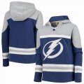 Custom Adidas Tampa Bay Lightning blue gray personality Ice Hockey Hooded Sweatshirt