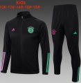 2023-2024 Bayern Munich club black kid soccer jacket with long shorts E730#