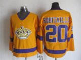 Los Angeles Kings 20# Luc Robitaille throwback yellow hockey CCM jerseys